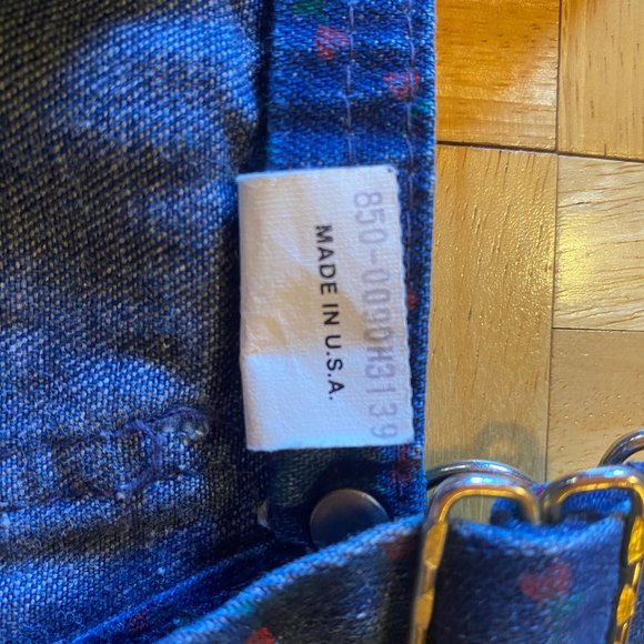 Vintage 80s Toddler OshKosh B'Gosh Overalls with cherry print, Kids Jumper - Picture 5 of 8